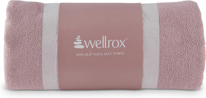 Microfiber Yoga Mat Towel with Grip – Ultra Absorbent, Super Soft, and Quick Dry Hot Yoga Towel Non Slip for Pilates, Bikram, and Fitness Workouts (74” x 26”, Pink)