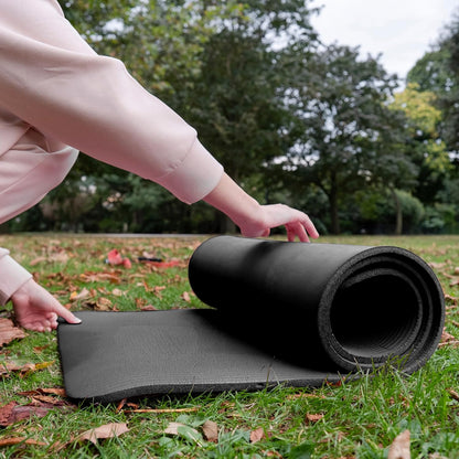 BalanceFrom Yoga Mat, 1-Inch Extra Thick High Density Exercise Mat, Anti-Tear Exercise Yoga Mat with Carrying Strap, Suitable for Various Yoga Exercises, Multiple Colors