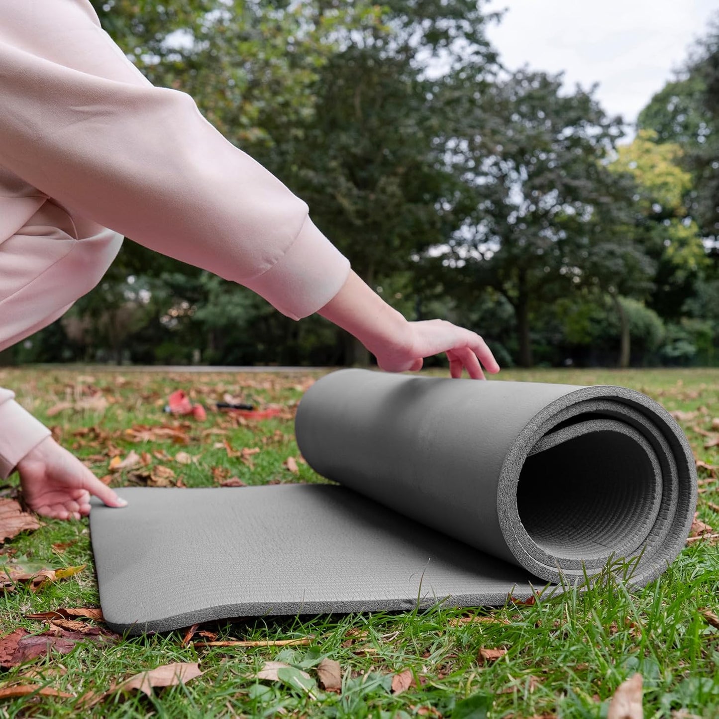 BalanceFrom Yoga Mat, 1-Inch Extra Thick High Density Exercise Mat, Anti-Tear Exercise Yoga Mat with Carrying Strap, Suitable for Various Yoga Exercises, Multiple Colors