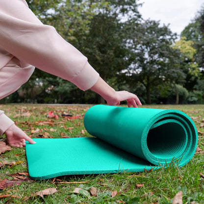 BalanceFrom Yoga Mat, 1-Inch Extra Thick High Density Exercise Mat, Anti-Tear Exercise Yoga Mat with Carrying Strap, Suitable for Various Yoga Exercises, Multiple Colors
