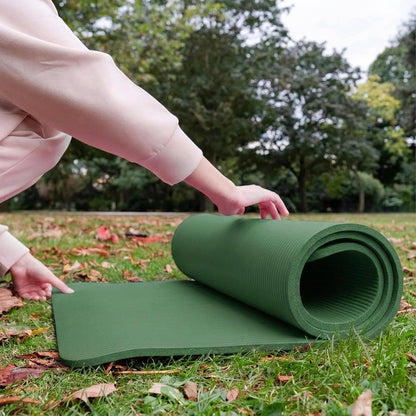 BalanceFrom Yoga Mat, 1-Inch Extra Thick High Density Exercise Mat, Anti-Tear Exercise Yoga Mat with Carrying Strap, Suitable for Various Yoga Exercises, Multiple Colors