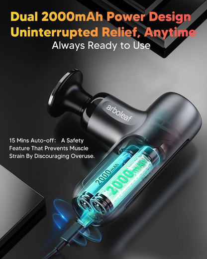 Mini Massage Gun, Deep Tissue Percussion Massager Back Pain Relief