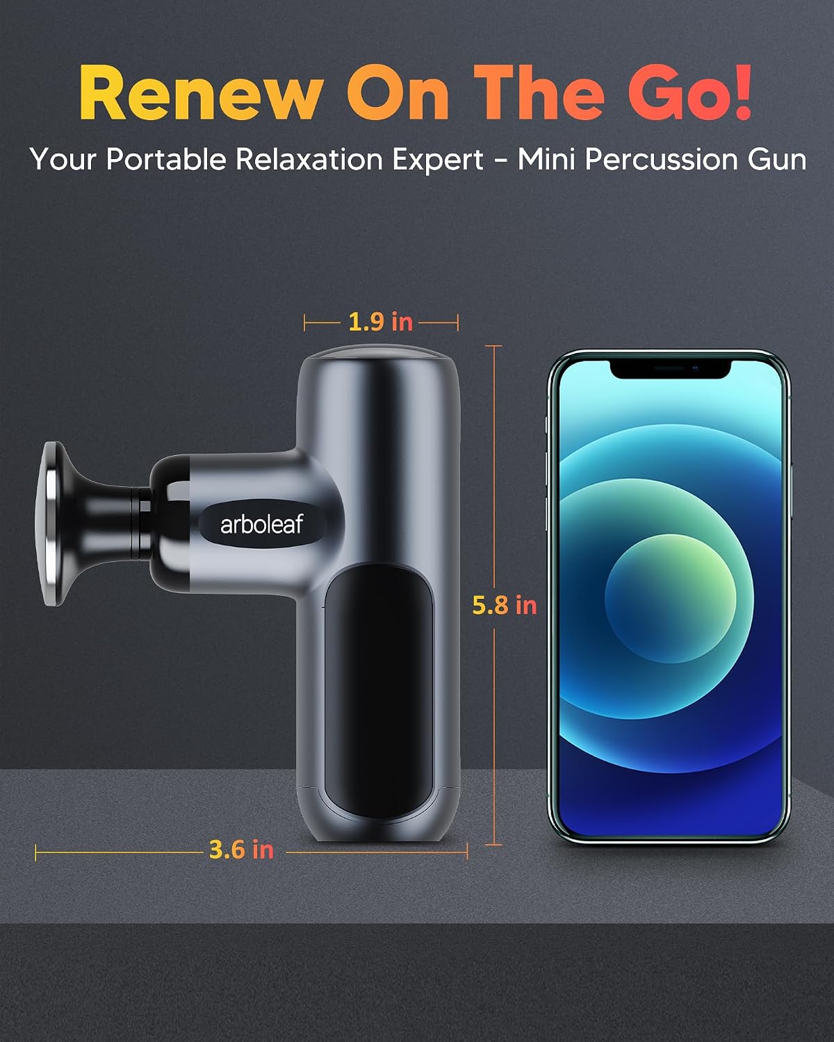 Mini Massage Gun, Deep Tissue Percussion Massager Back Pain Relief