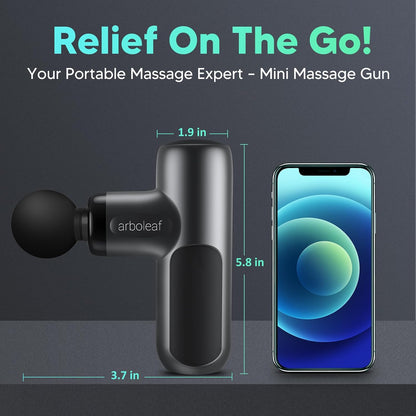 Mini Massage Gun, Deep Tissue Percussion Massager Back Pain Relief
