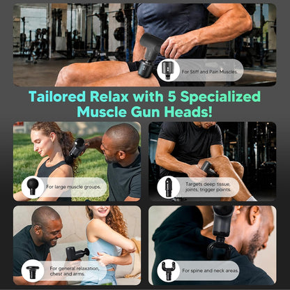 Mini Massage Gun, Deep Tissue Percussion Massager Back Pain Relief