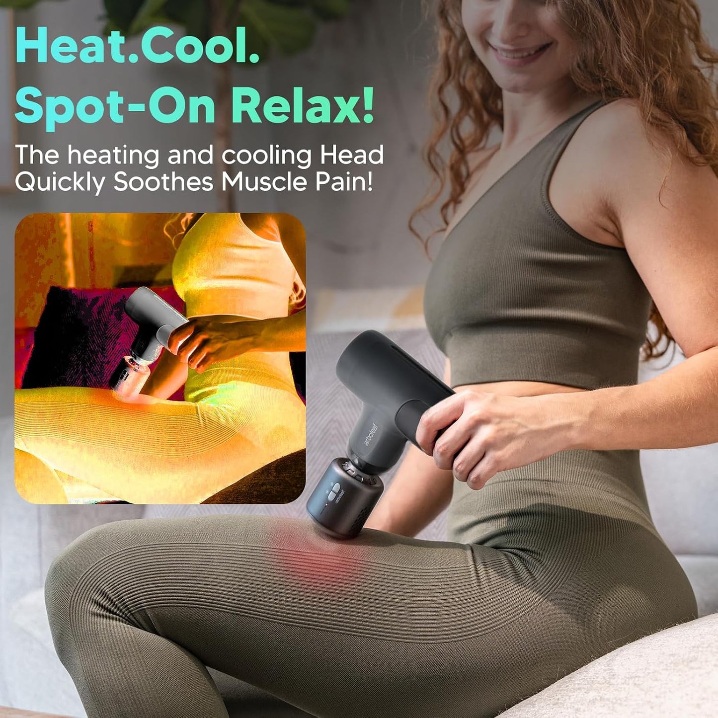 Mini Massage Gun, Deep Tissue Percussion Massager Back Pain Relief
