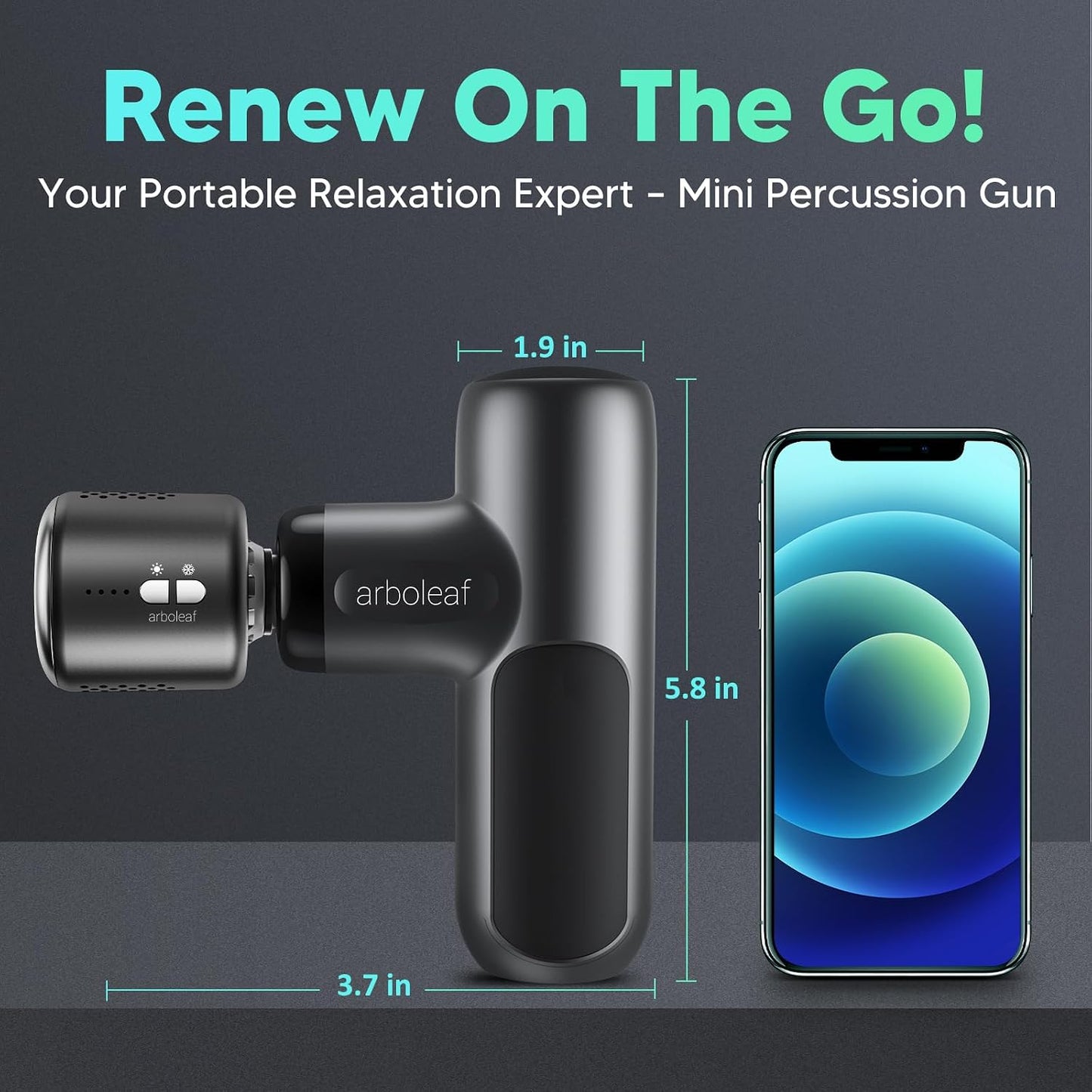Mini Massage Gun, Deep Tissue Percussion Massager Back Pain Relief