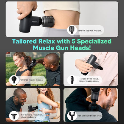Mini Massage Gun, Deep Tissue Percussion Massager Back Pain Relief