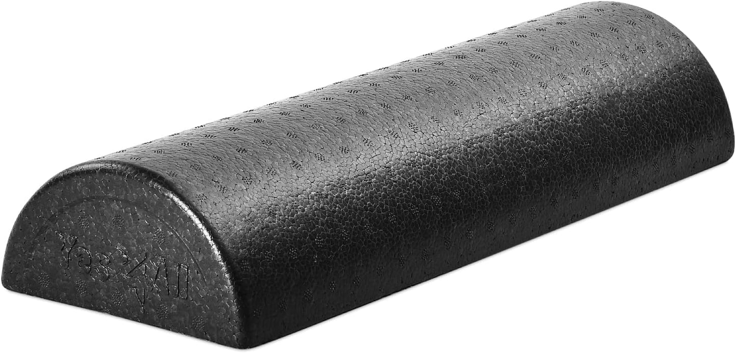 High-Density EPP Half Round Back Roller Foam, Exercise Foam Roller for Yoga, Pilates & Stretching - 12, 18, 24, 36 inch