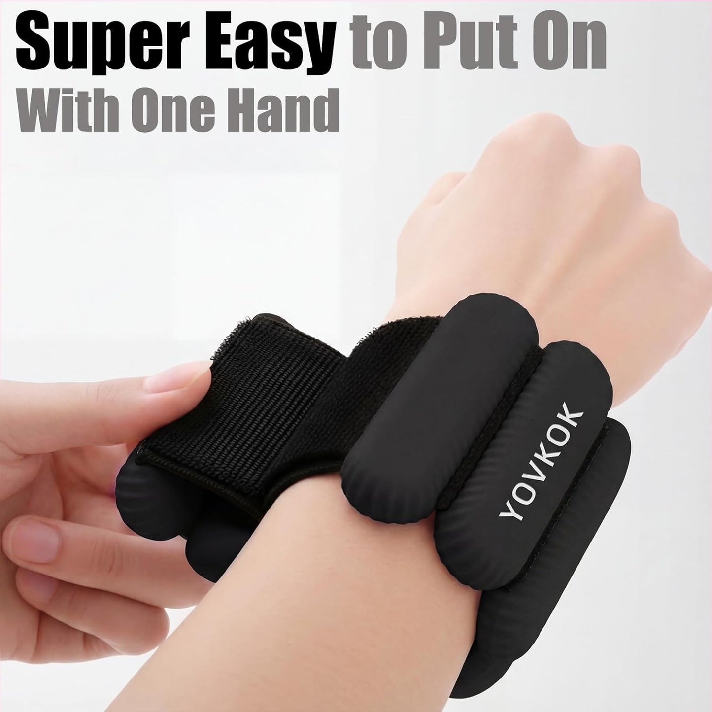 Wrist Weights, Silicone Adjustable Ankle Weights for Women Men - Strengthen Arms and Legs Ideal for for Home Gym Workout, Running, Yoga, Pilates, Barre, Exercise, Strength Training