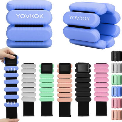 Wrist Weights, Silicone Adjustable Ankle Weights for Women Men - Strengthen Arms and Legs Ideal for for Home Gym Workout, Running, Yoga, Pilates, Barre, Exercise, Strength Training