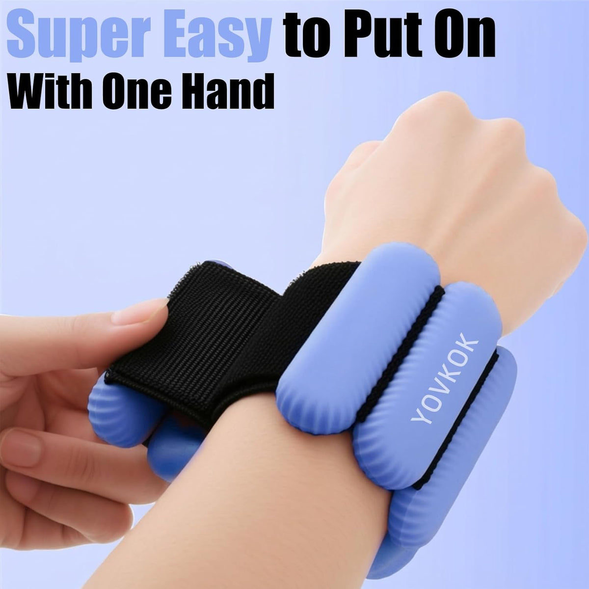 Wrist Weights, Silicone Adjustable Ankle Weights for Women Men - Strengthen Arms and Legs Ideal for for Home Gym Workout, Running, Yoga, Pilates, Barre, Exercise, Strength Training