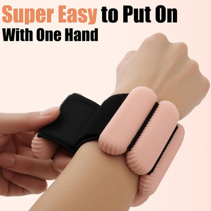 Wrist Weights, Silicone Adjustable Ankle Weights for Women Men - Strengthen Arms and Legs Ideal for for Home Gym Workout, Running, Yoga, Pilates, Barre, Exercise, Strength Training
