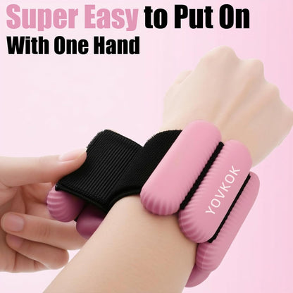 Wrist Weights, Silicone Adjustable Ankle Weights for Women Men - Strengthen Arms and Legs Ideal for for Home Gym Workout, Running, Yoga, Pilates, Barre, Exercise, Strength Training