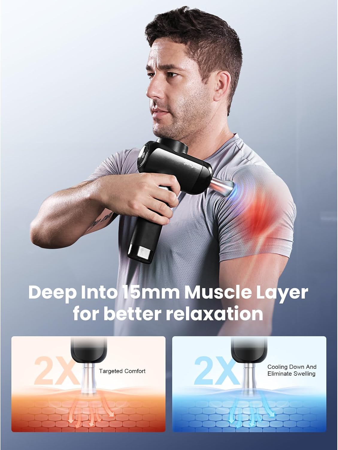 X6 Pro Max Massage Gun with Heat and Cold, FSA Eligible HSA