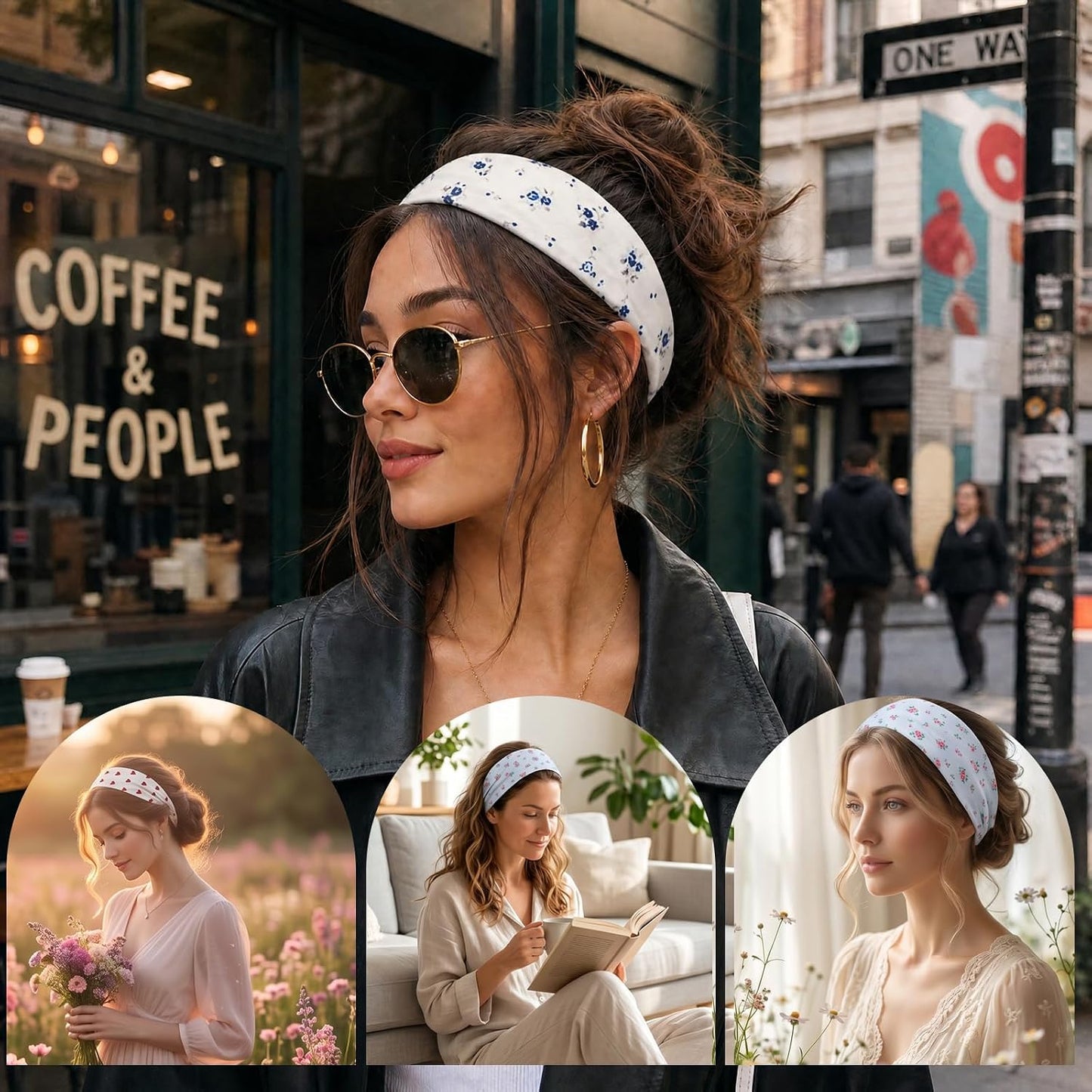 8PCS Summer-Exclusive Non Slip Sports Elastic Soft Running Fashion Headbands Absorb Sweat for Women & Men Working Out, Travel