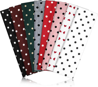 8PCS Summer-Exclusive Non Slip Sports Elastic Soft Running Fashion Headbands Absorb Sweat for Women & Men Working Out, Travel