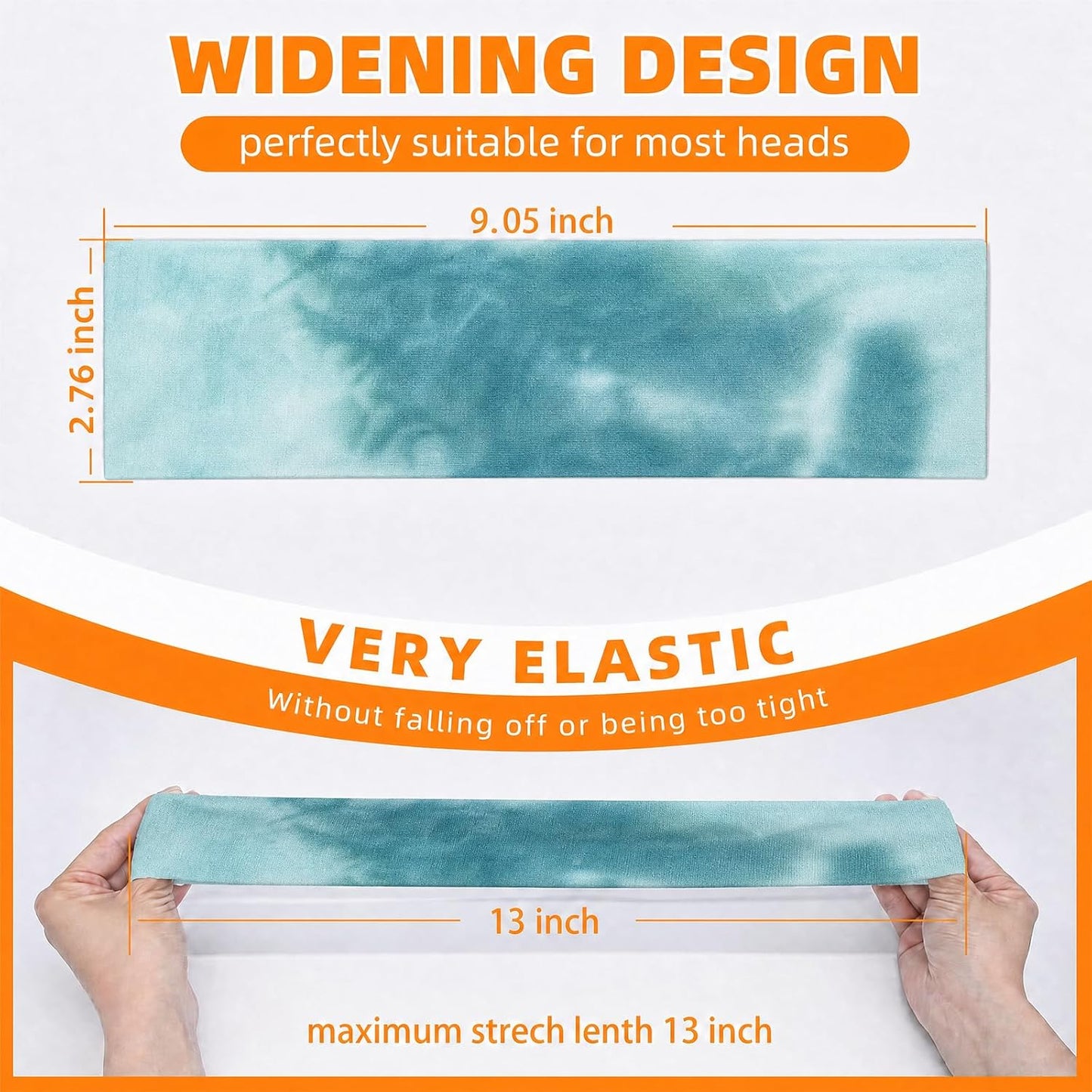 8PCS Summer-Exclusive Non Slip Sports Elastic Soft Running Fashion Headbands Absorb Sweat for Women & Men Working Out, Travel