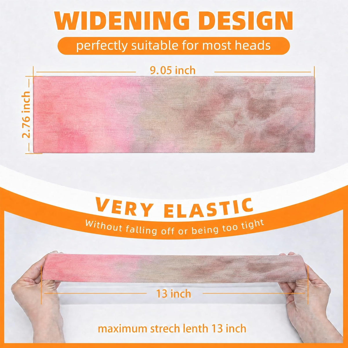 8PCS Summer-Exclusive Non Slip Sports Elastic Soft Running Fashion Headbands Absorb Sweat for Women & Men Working Out, Travel