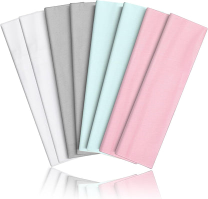 8PCS Summer-Exclusive Non Slip Sports Elastic Soft Running Fashion Headbands Absorb Sweat for Women & Men Working Out, Travel