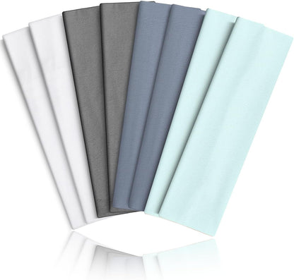 8PCS Summer-Exclusive Non Slip Sports Elastic Soft Running Fashion Headbands Absorb Sweat for Women & Men Working Out, Travel