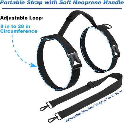 Portable Yoga Mat Strap Mat Sling Picnic Blanket Strap with Adjustable Shoulder Strap & Handle for Festivals Picnics Camping Motorcycle Bedroll Pilates