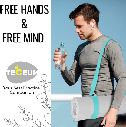 Yoga Mat Strap – Extra Soft & Thick Cotton Carrier for All Mats | Adjustable Skin-friendly & Non-Slip Mat Holder Sling in 30+ Colors [Mat Not Included]
