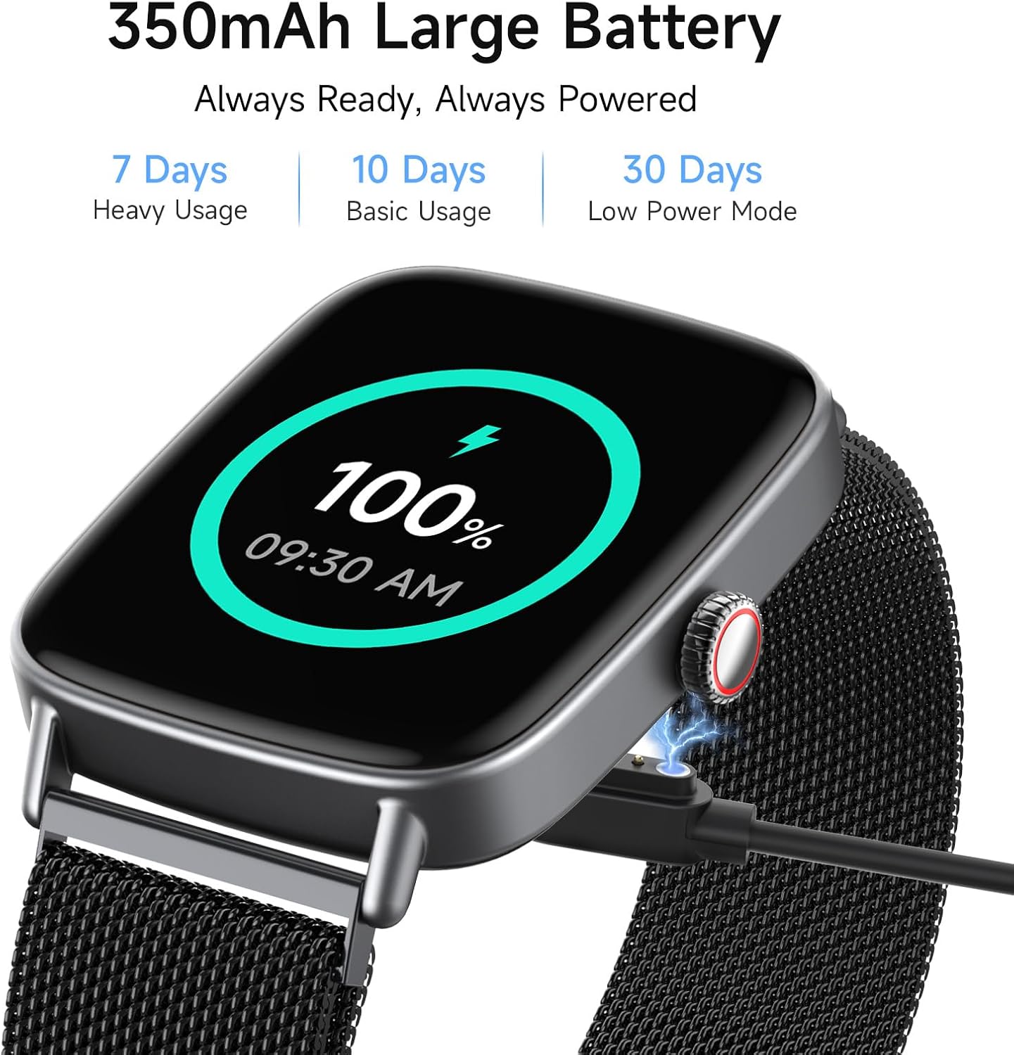 Smart Watch for Women, 1.85" HD Smartwatch Compatible iPhone/Samsung/Android (Answer/Make Calls), 100+ Sport Modes Fitness Tracker with Heart Rate/Sleep/SpO2 Monitor, IP68 Waterproof, with 2 Bands