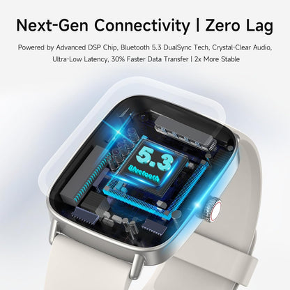 Smart Watch for Women, 1.85" HD Smartwatch Compatible iPhone/Samsung/Android (Answer/Make Calls), 100+ Sport Modes Fitness Tracker with Heart Rate/Sleep/SpO2 Monitor, IP68 Waterproof, with 2 Bands
