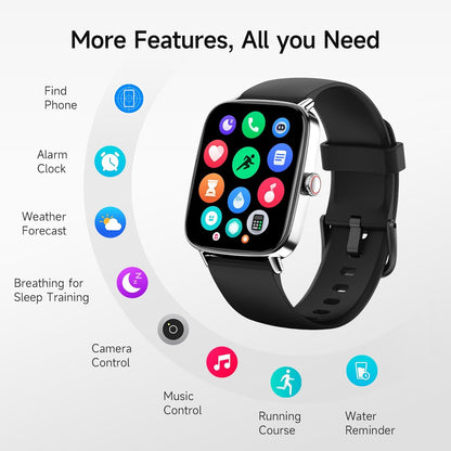 Smart Watch for Women, 1.85" HD Smartwatch Compatible iPhone/Samsung/Android (Answer/Make Calls), 100+ Sport Modes Fitness Tracker with Heart Rate/Sleep/SpO2 Monitor, IP68 Waterproof, with 2 Bands