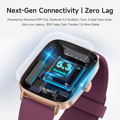 Smart Watch for Women, 1.85" HD Smartwatch Compatible iPhone/Samsung/Android (Answer/Make Calls), 100+ Sport Modes Fitness Tracker with Heart Rate/Sleep/SpO2 Monitor, IP68 Waterproof, with 2 Bands