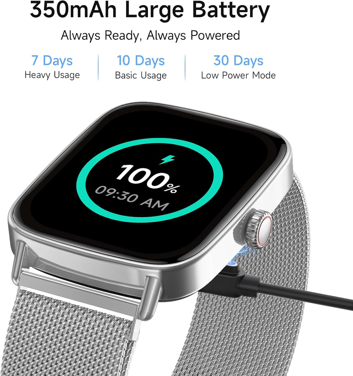 Smart Watch for Women, 1.85" HD Smartwatch Compatible iPhone/Samsung/Android (Answer/Make Calls), 100+ Sport Modes Fitness Tracker with Heart Rate/Sleep/SpO2 Monitor, IP68 Waterproof, with 2 Bands