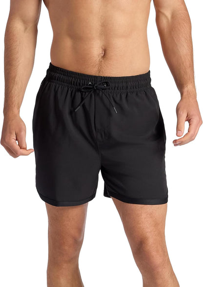 Men's Lunge 5” Short, Standard Fit, Stretch Lightweight Material, Moisture-Wicking