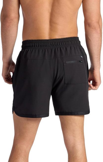 Men's Lunge 5” Short, Standard Fit, Stretch Lightweight Material, Moisture-Wicking