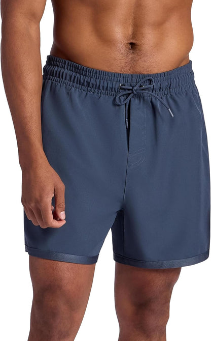 Men's Lunge 5” Short, Standard Fit, Stretch Lightweight Material, Moisture-Wicking