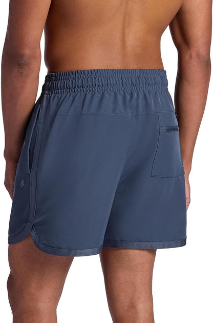 Men's Lunge 5” Short, Standard Fit, Stretch Lightweight Material, Moisture-Wicking