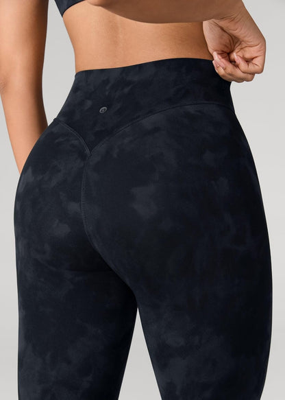 Hugcurve No Front Seam High Waisted Workout Leggings for Women Buttery Soft Yoga Pants Gym Athletic Tights - 25''