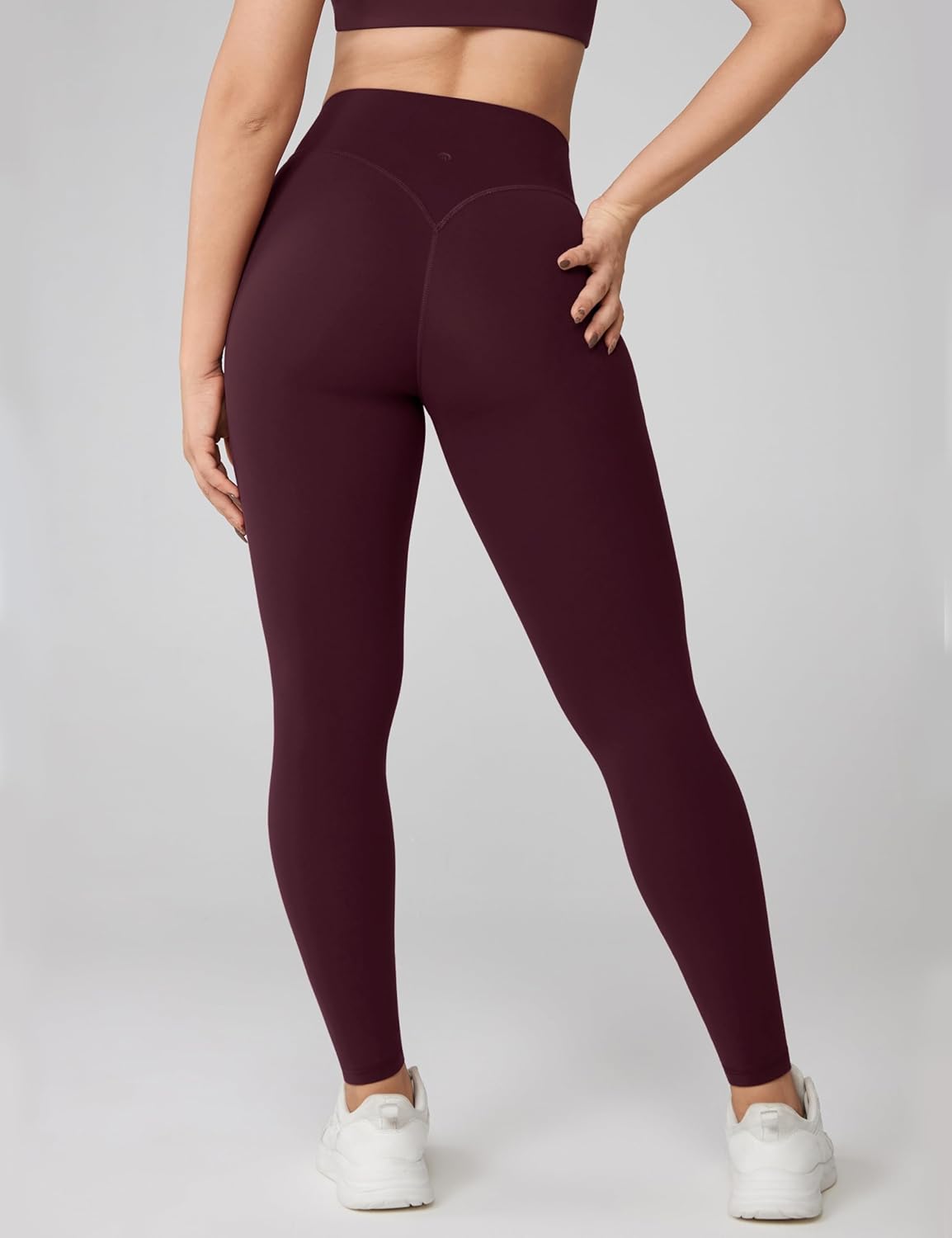 Hugcurve No Front Seam High Waisted Workout Leggings for Women Buttery Soft Yoga Pants Gym Athletic Tights - 25''