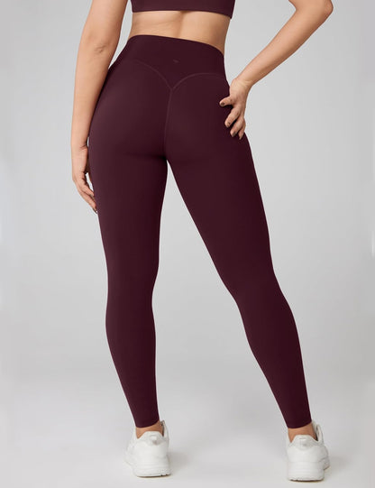Hugcurve No Front Seam High Waisted Workout Leggings for Women Buttery Soft Yoga Pants Gym Athletic Tights - 25''