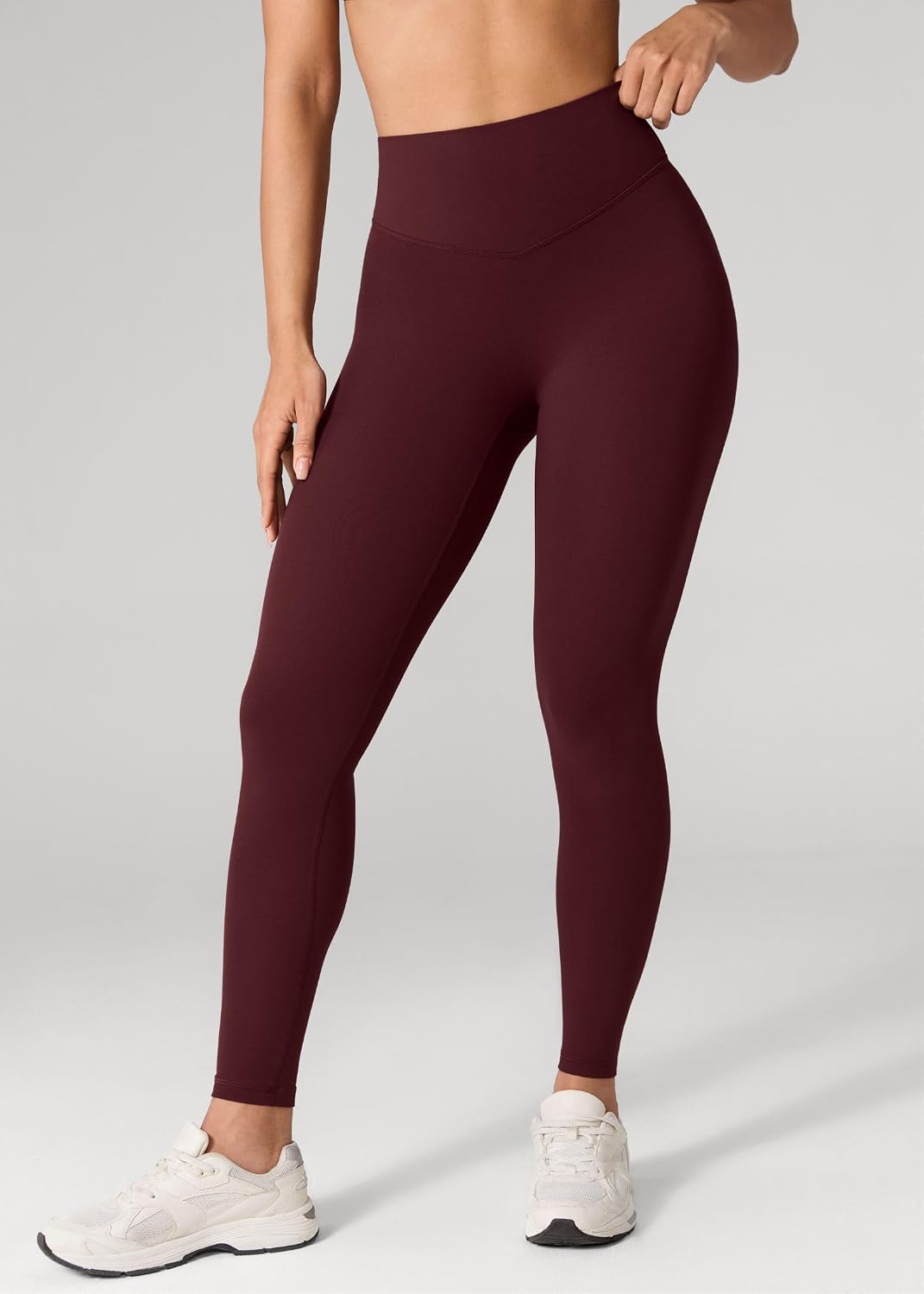 Hugcurve No Front Seam High Waisted Workout Leggings for Women Buttery Soft Yoga Pants Gym Athletic Tights - 25''