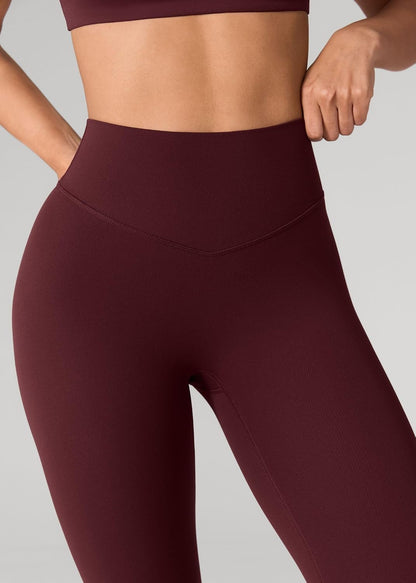 Hugcurve No Front Seam High Waisted Workout Leggings for Women Buttery Soft Yoga Pants Gym Athletic Tights - 25''