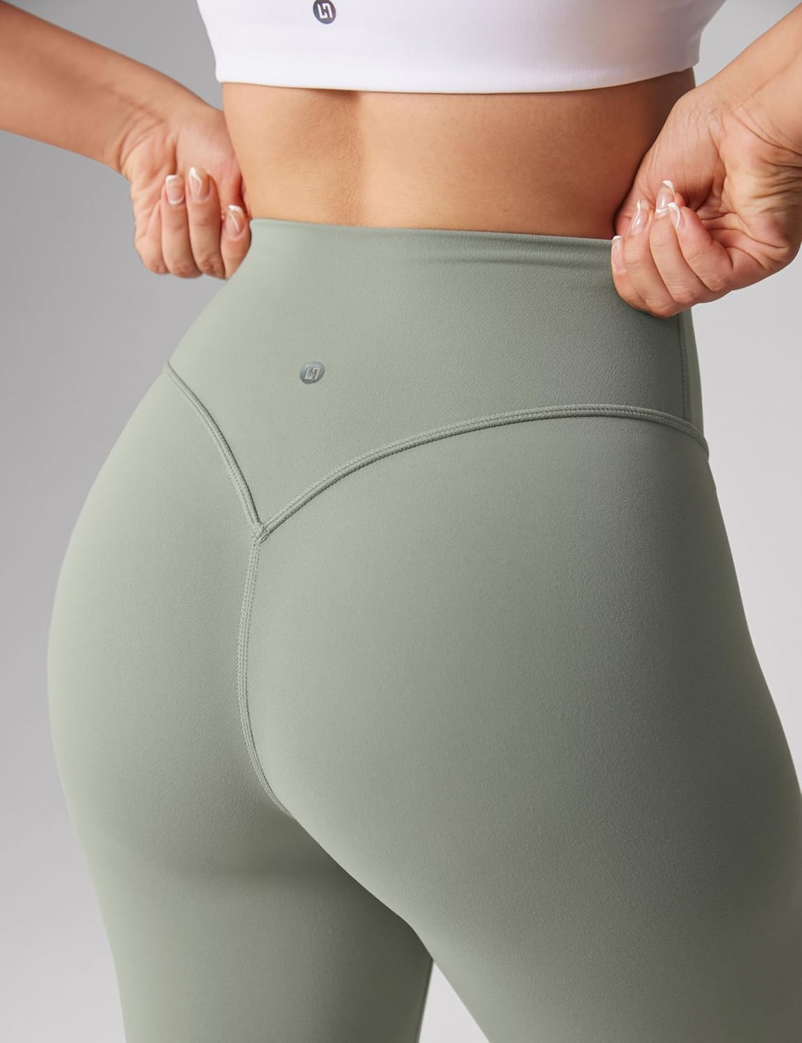 Hugcurve No Front Seam High Waisted Workout Leggings for Women Buttery Soft Yoga Pants Gym Athletic Tights - 25''
