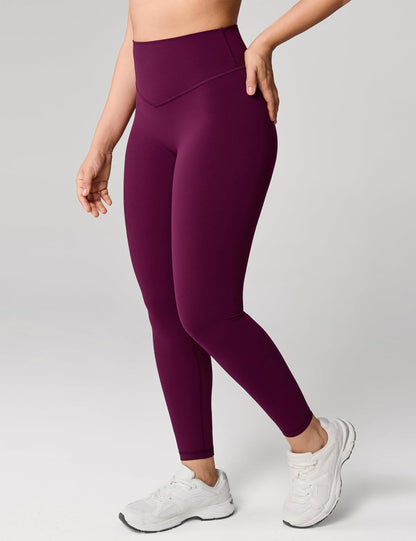 Hugcurve No Front Seam High Waisted Workout Leggings for Women Buttery Soft Yoga Pants Gym Athletic Tights - 25''
