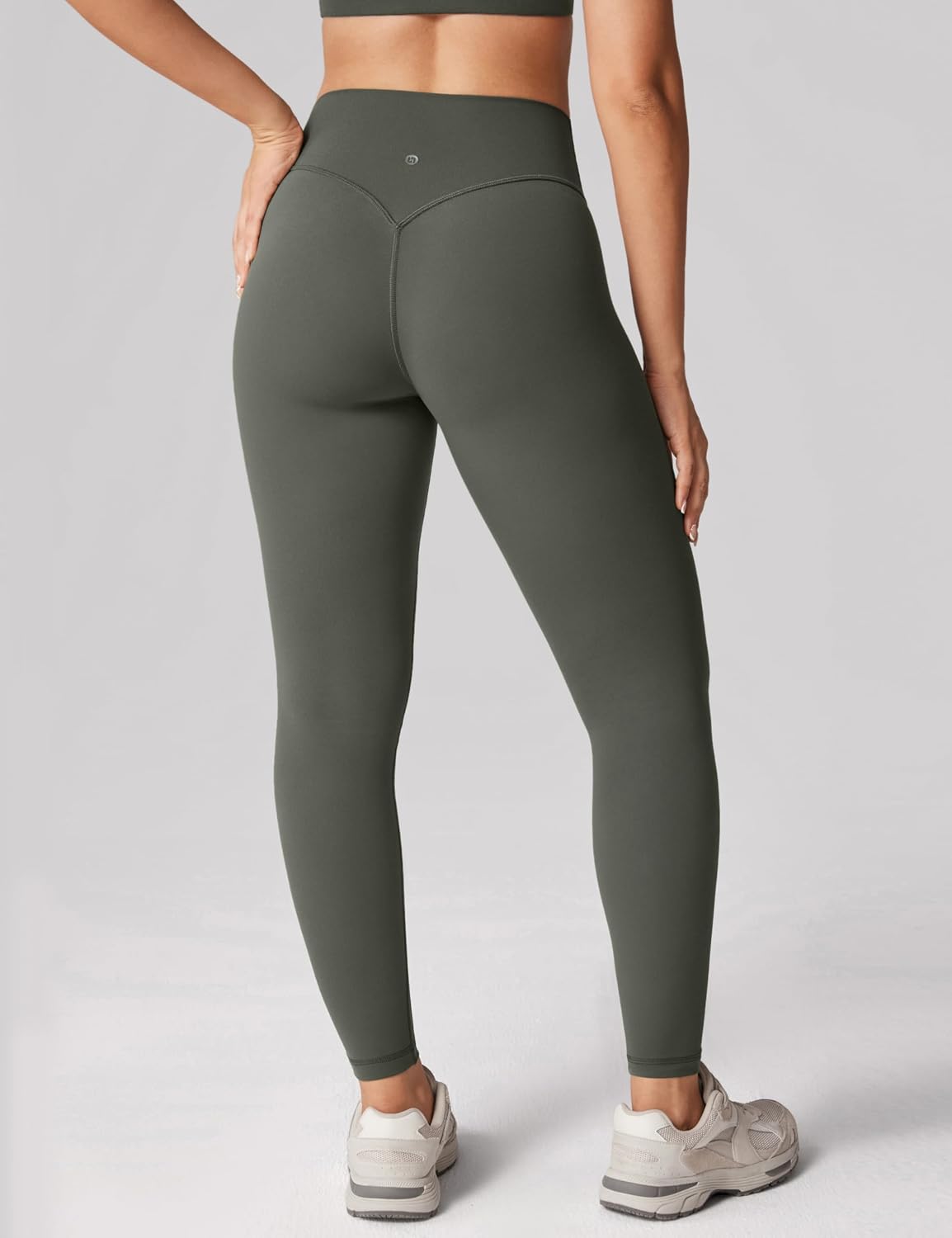 Hugcurve No Front Seam High Waisted Workout Leggings for Women Buttery Soft Yoga Pants Gym Athletic Tights - 25''