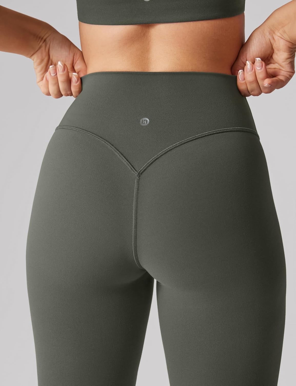 Hugcurve No Front Seam High Waisted Workout Leggings for Women Buttery Soft Yoga Pants Gym Athletic Tights - 25''
