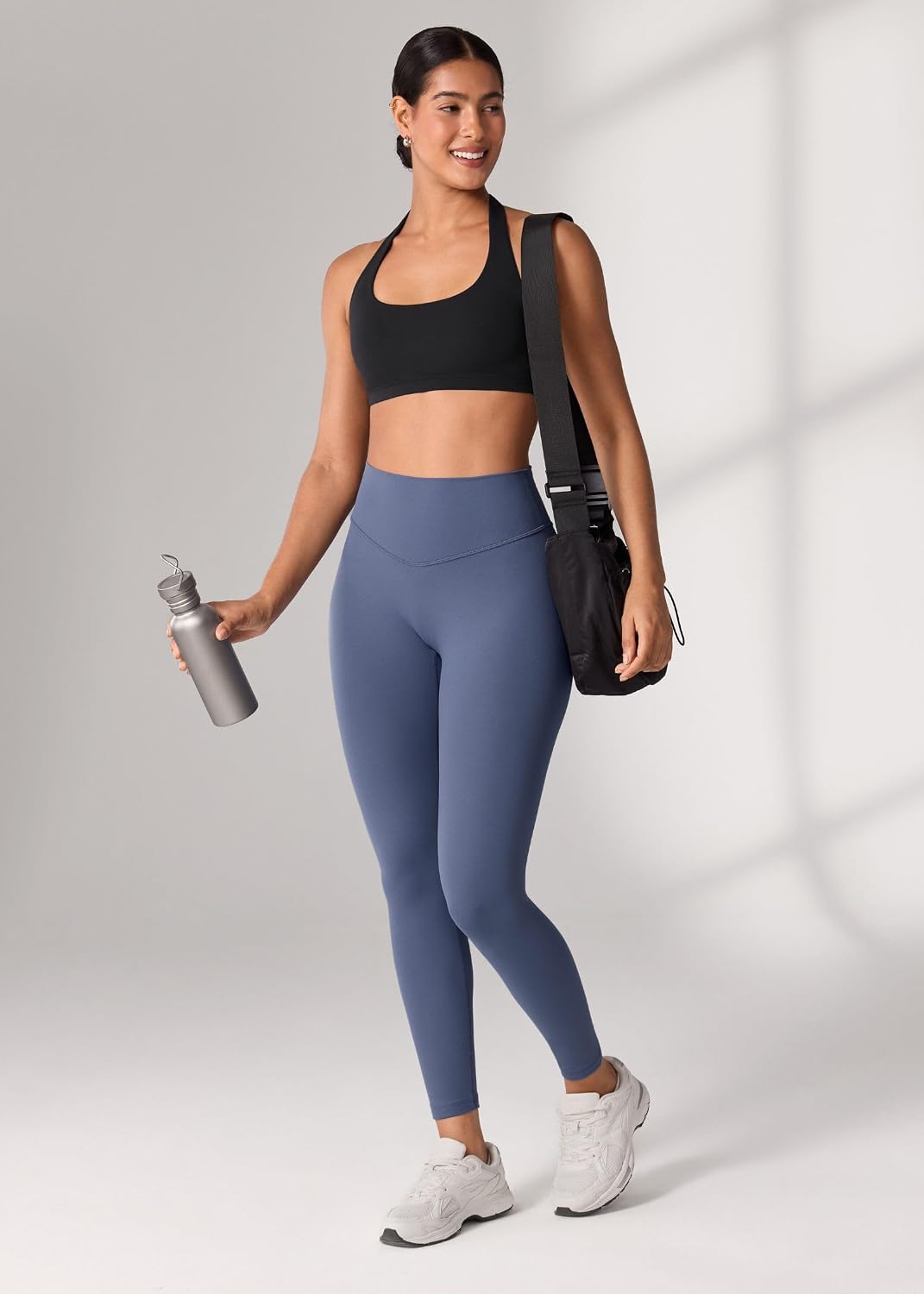 Hugcurve No Front Seam High Waisted Workout Leggings for Women Buttery Soft Yoga Pants Gym Athletic Tights - 25''