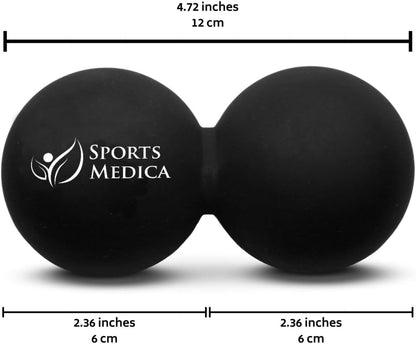 Peanut Massage Ball - Double Lacrosse and Peanut Ball Therapy | Trigger Point Deep Tissue Exercise | Back Muscle Foam Roller for Myofascial Release | Suboccipital Spine Device - Pressure Point