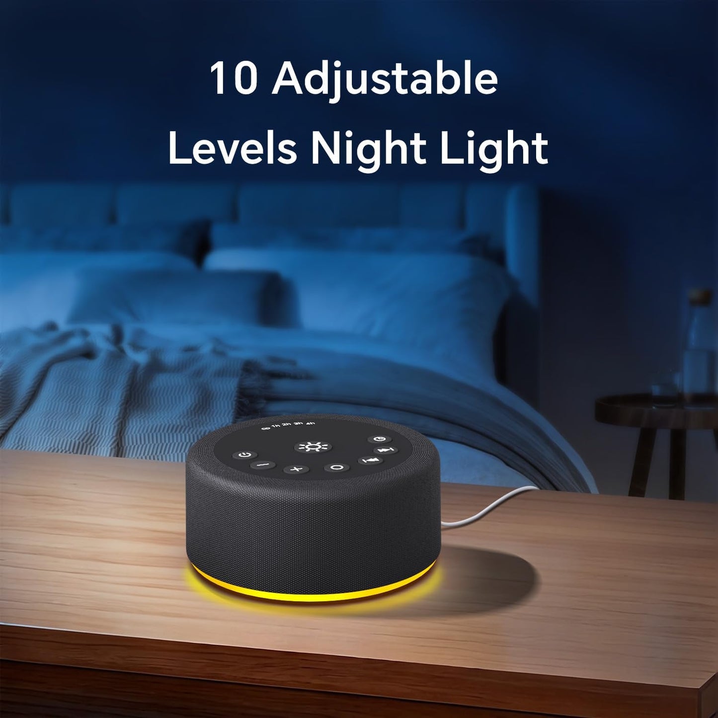 Sound Machine Night Light White Noise Brown Noise Machine 30 Non Looping Sounds 12 Lights 5 Timers 36 Adjustable Volume Memory Function Sleep Sounds Machine for Baby Kids Adult & Home Office Travel