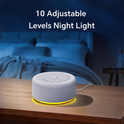 Sound Machine Night Light White Noise Brown Noise Machine 30 Non Looping Sounds 12 Lights 5 Timers 36 Adjustable Volume Memory Function Sleep Sounds Machine for Baby Kids Adult & Home Office Travel