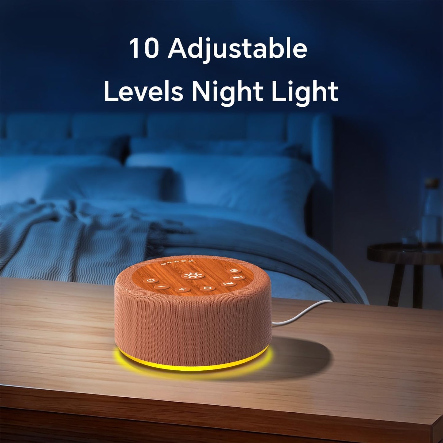Sound Machine Night Light White Noise Brown Noise Machine 30 Non Looping Sounds 12 Lights 5 Timers 36 Adjustable Volume Memory Function Sleep Sounds Machine for Baby Kids Adult & Home Office Travel